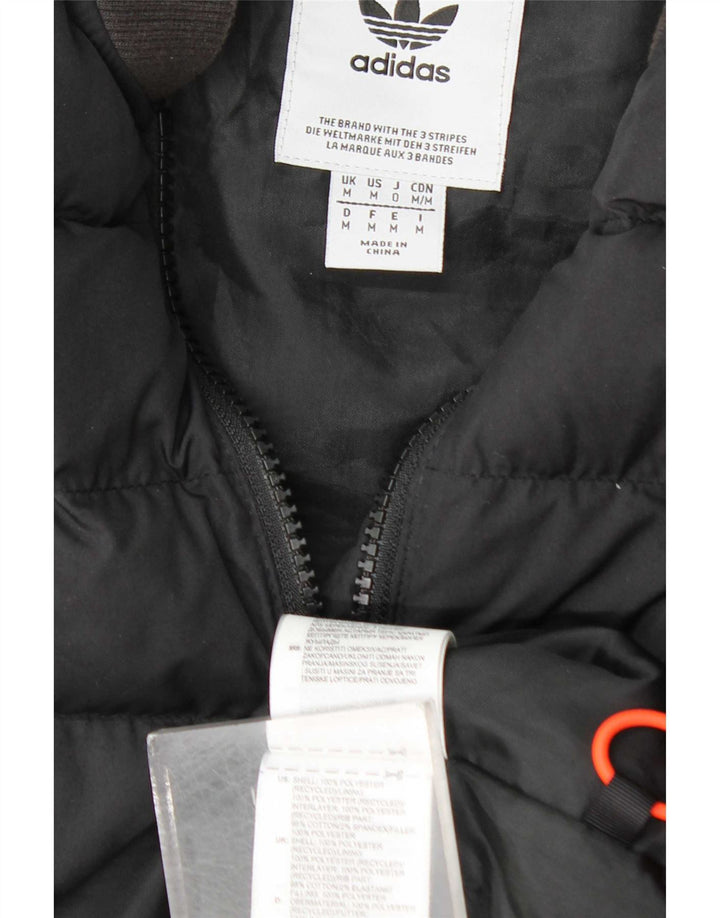 Adidas Mens Bomber Padded Jacket UK 38 Medium Grey Polyester