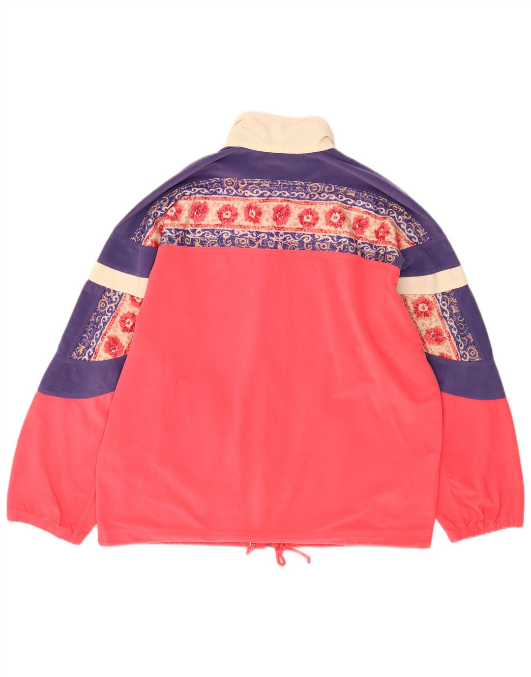 Diadora Womens Oversized Tracksuit Top Jacket UK 14 Medium Pink Floral