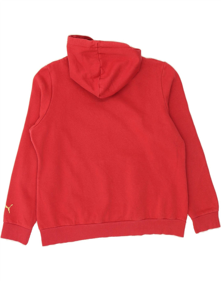 PUMA Womens Graphic Hoodie Jumper UK 16 Large Red Vintage Puma and Second-Hand Puma from Messina Hembry 