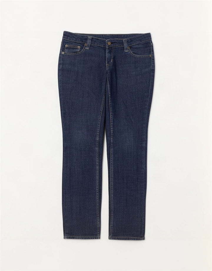 Lee Womens Norma Slim Straight Jeans W29 L28 Navy Blue Cotton