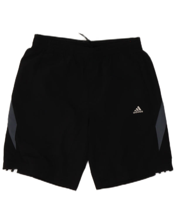 Adidas Mens Climalite Sport Shorts Small Black Colourblock Polyester