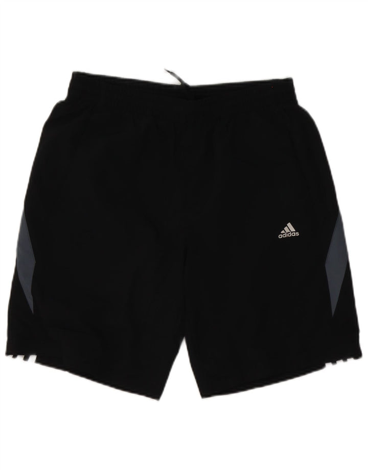 Adidas Mens Climalite Sport Shorts Small Black Colourblock Polyester