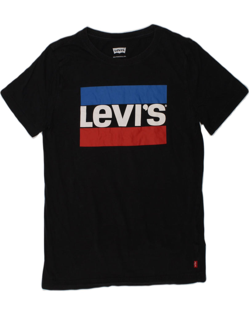 LEVI'S Boys Graphic T-Shirt Top 13-14 Years Black Cotton | Vintage Levi's | Thrift | Second-Hand Levi's | Used Clothing | Messina Hembry 