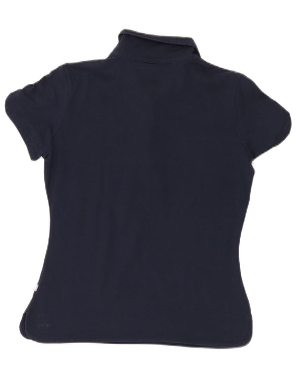 Nike Womens Dri Fit Polo Shirt UK 14/16 Large Navy Blue
