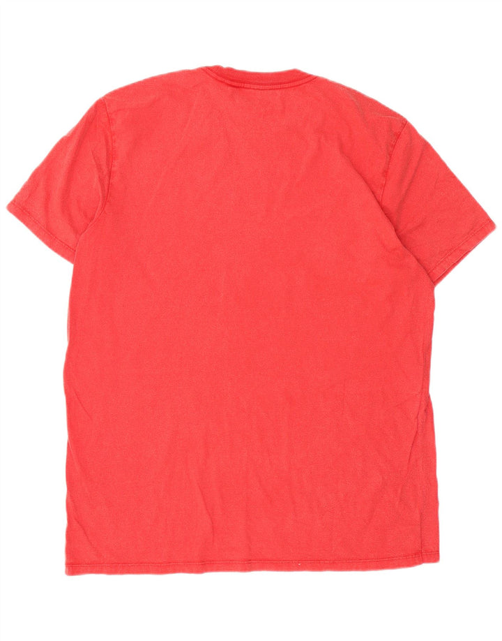 Guess Mens Graphic T-Shirt Top Large Red Cotton