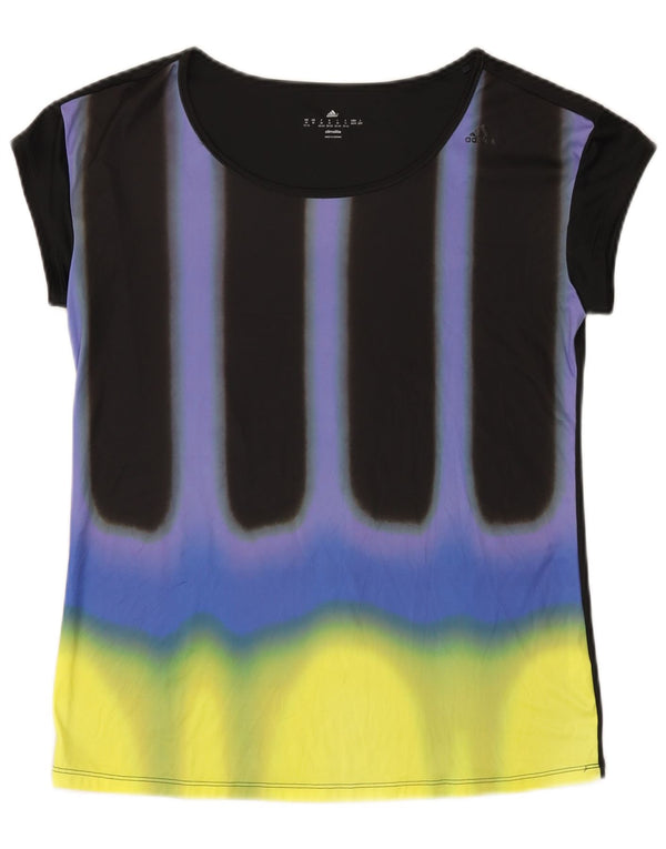 Adidas Womens Climalite T-Shirt Top UK 12/14 Medium Multicoloured
