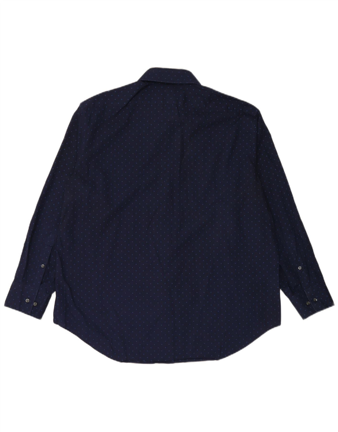 CALVIN KLEIN Mens Slim Fit Shirt Size 17 1/2 XL Navy Blue Spotted Cotton