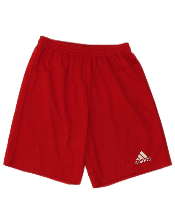 Adidas Boys Climalite Sport Shorts 13-14 Years Red Polyester