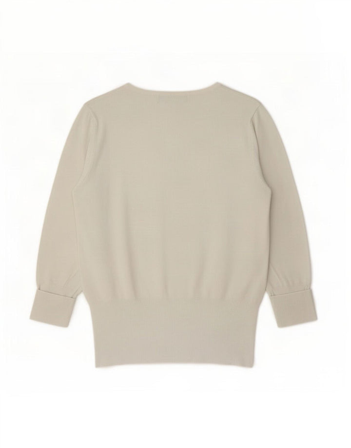 Zara Womens Cardigan Sweater UK 12 Medium White Viscose