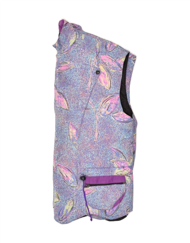 VINTAGE Womens Gilet UK 20 2XL Purple Floral | Vintage Vintage | Thrift | Second-Hand Vintage | Used Clothing | Messina Hembry 