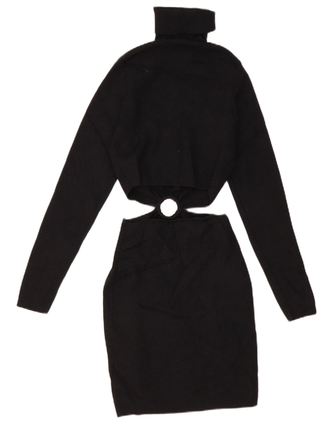 Zara Womens Cutout Jumper Dress UK 8 Small Black