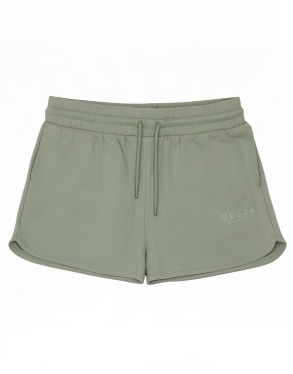 Guess Womens Sport Shorts UK 16 Large Turquoise Cotton