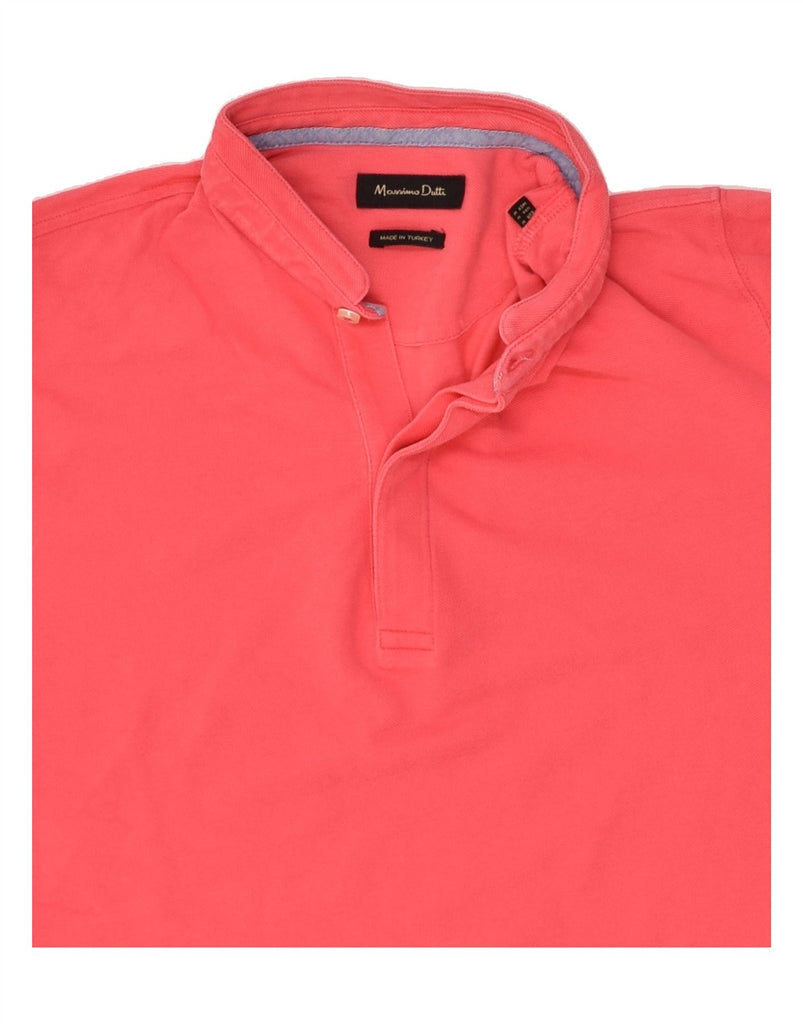 MASSIMO DUTTI Mens Polo Shirt Medium Pink | Vintage Massimo Dutti | Thrift | Second-Hand Massimo Dutti | Used Clothing | Messina Hembry 