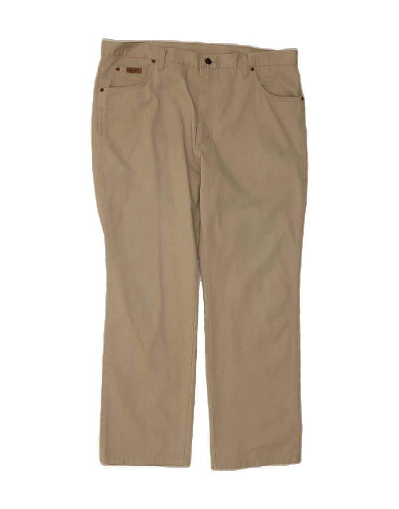 WRANGLER Mens Texas Straight Casual Trousers W40 L30 Beige Cotton Vintage Wrangler and Second-Hand Wrangler from Messina Hembry 