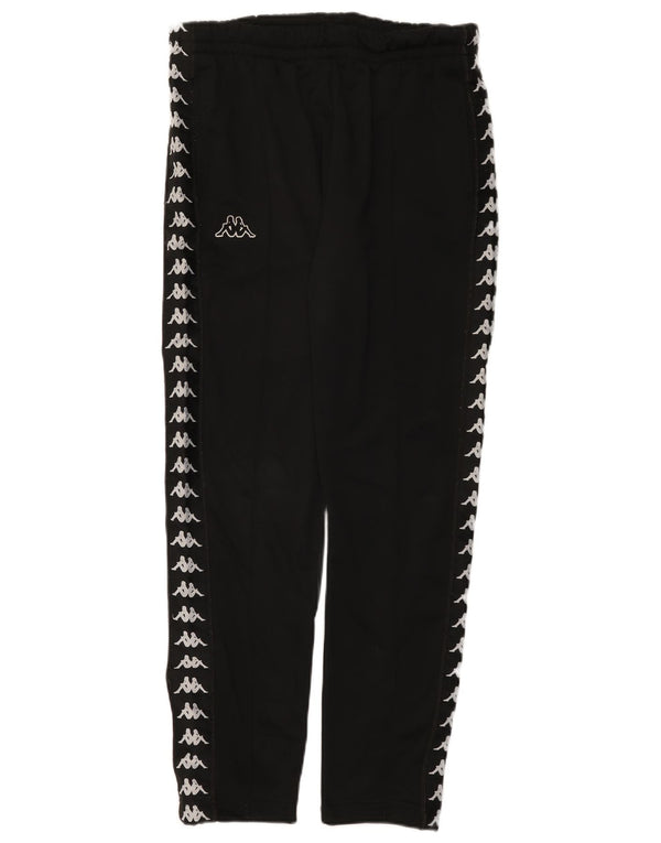 Kappa Mens Graphic Tracksuit Trousers Joggers Medium Black Polyester