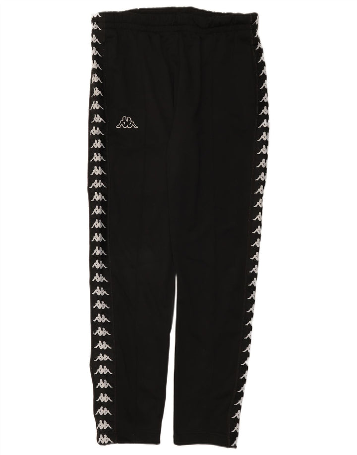 Kappa Mens Graphic Tracksuit Trousers Joggers Medium Black Polyester