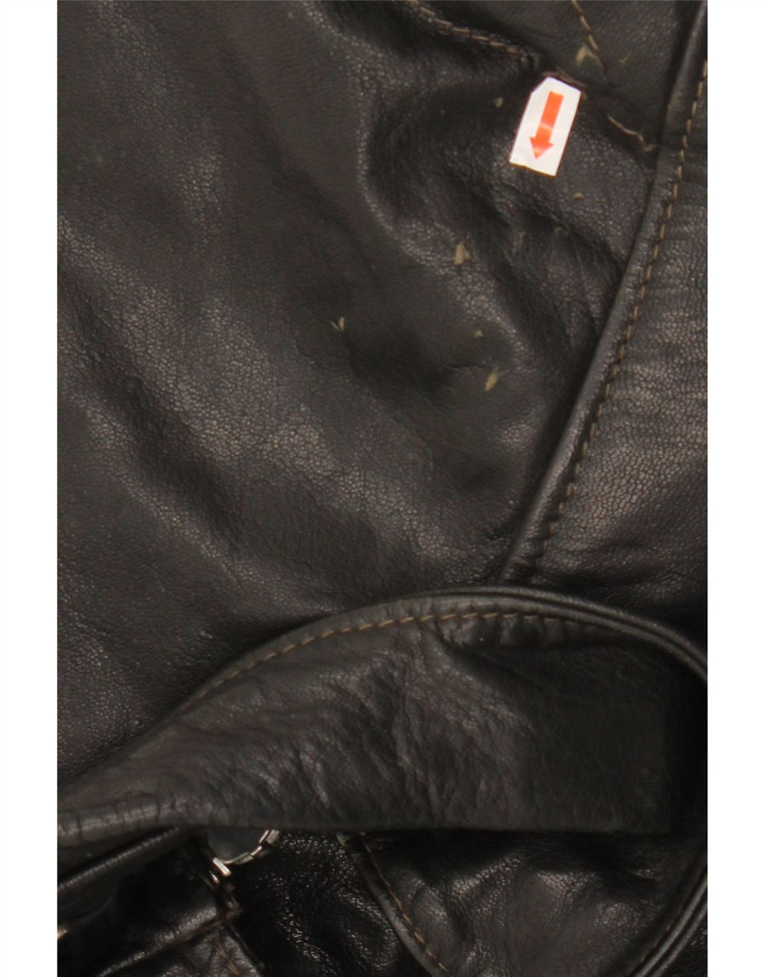 VINTAGE Mens Leather Jacket UK 40 Large Black Leather