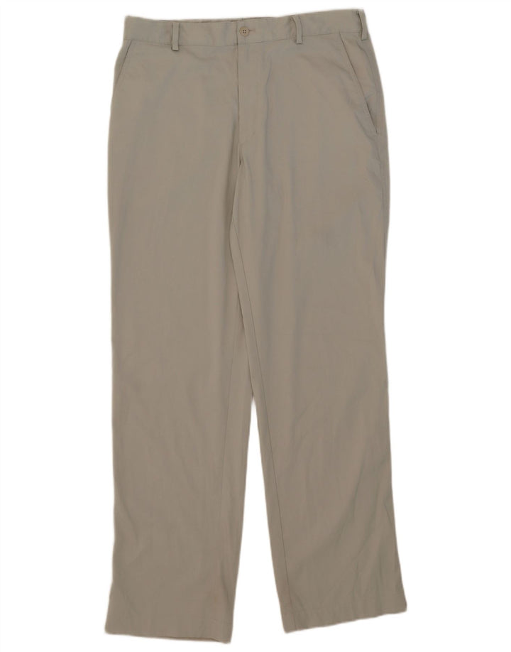 Nike Mens Dri Fit Straight Chino Trousers W32 L32 Beige Polyester