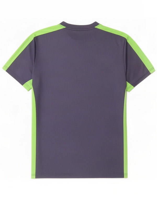 Nike Mens Dri Fit Slim T-Shirt Top Medium Navy Blue Colourblock Polyester