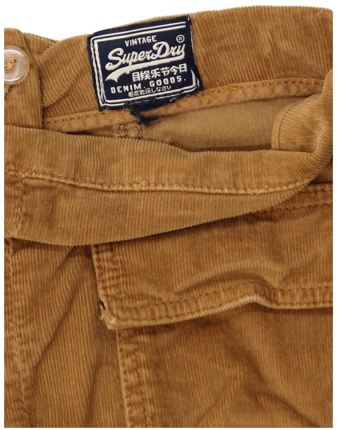 Superdry Womens Mini Corduroy Skirt W26 Small  Beige