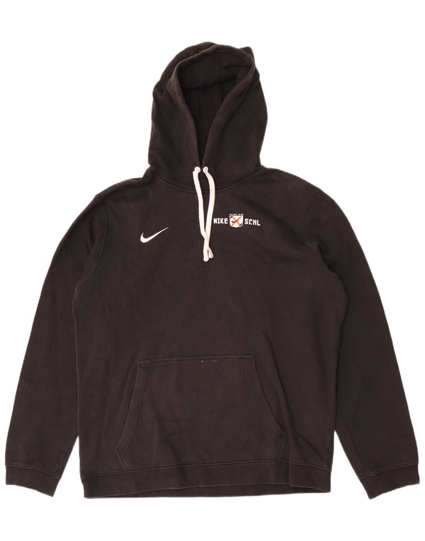 Nike Mens Graphic Hoodie Jumper Large Black Cotton
