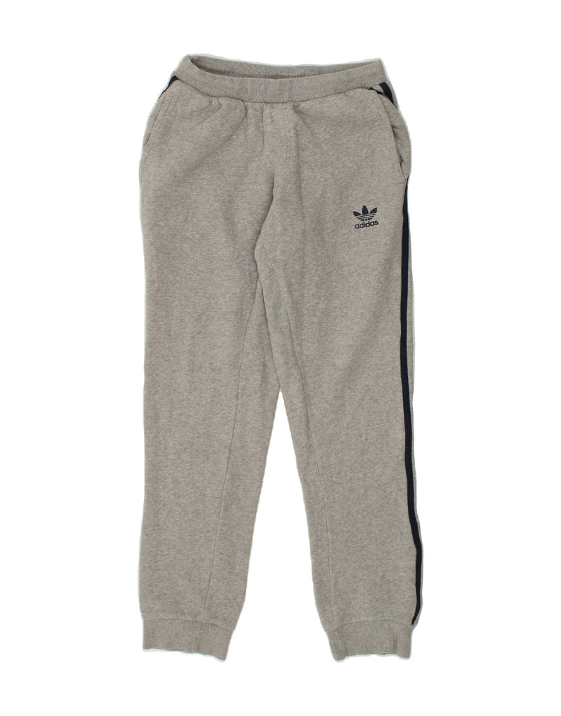 ADIDAS Mens Tracksuit Trousers Joggers Small Grey Cotton | Vintage Adidas | Thrift | Second-Hand Adidas | Used Clothing | Messina Hembry 