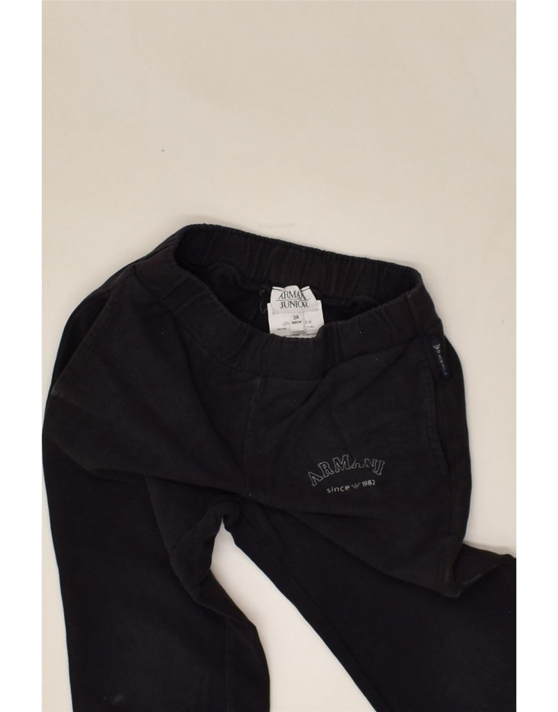 ARMANI JUNIOR Boys Tracksuit Trousers 2-3 Years Navy Blue Cotton | Vintage Armani Junior | Thrift | Second-Hand Armani Junior | Used Clothing | Messina Hembry 