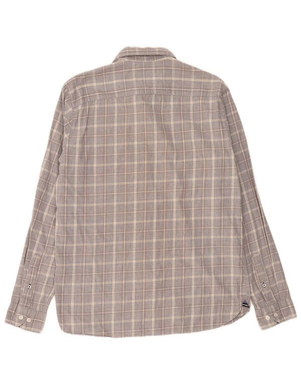 Crew Clothing Mens Slim Fit Shirt Large Grey Check Cotton