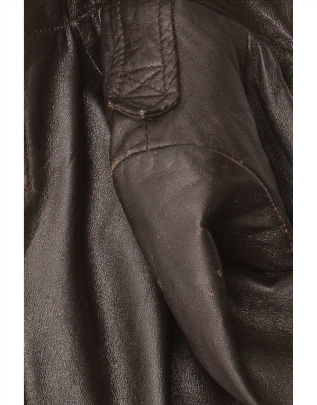 Zara Womens Leather Jacket UK 10 Small Brown Leather