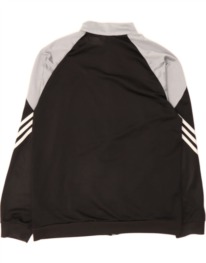 ADIDAS Mens Tracksuit Top Jacket Large Black Colourblock Polyester Vintage Adidas and Second-Hand Adidas from Messina Hembry 