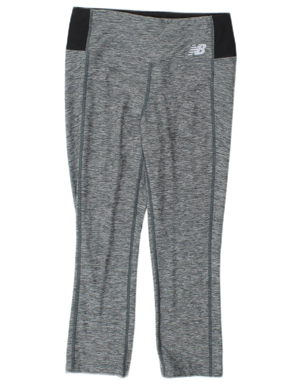 New Balance Womens Performance Capri Leggings UK 10 Small Grey Flecked