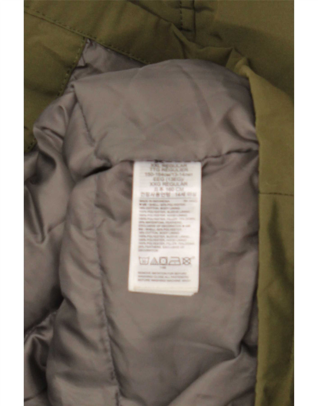 Gap Boys Hooded Parka Jacket 13-14 Years Khaki Polyester