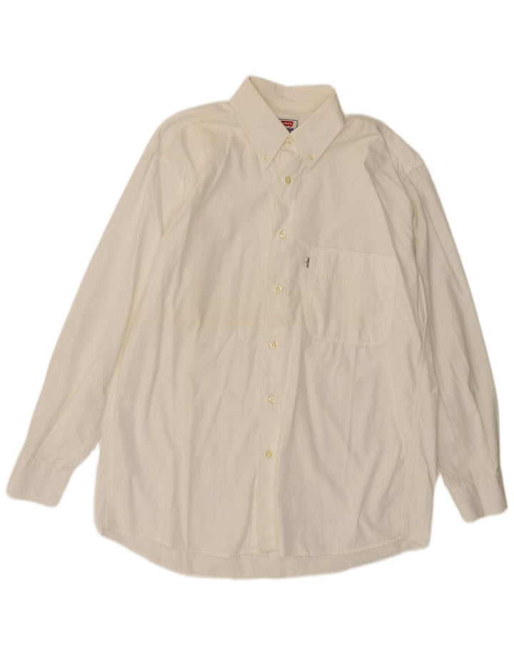 LEVI'S Mens Shirt Medium Off White