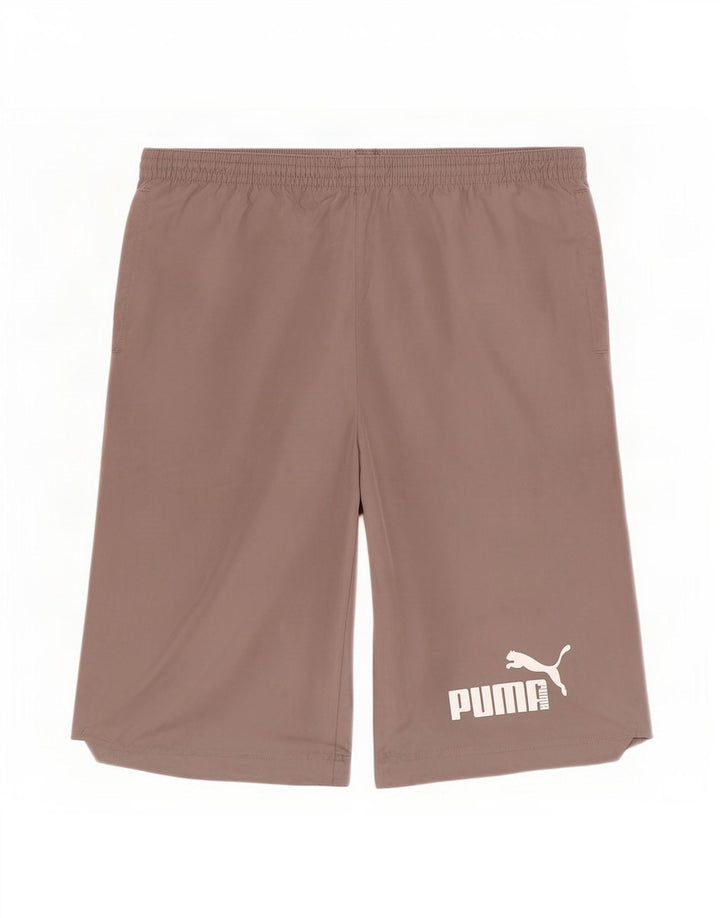Puma Mens Graphic Bermuda Sport Shorts Medium Grey Polyester