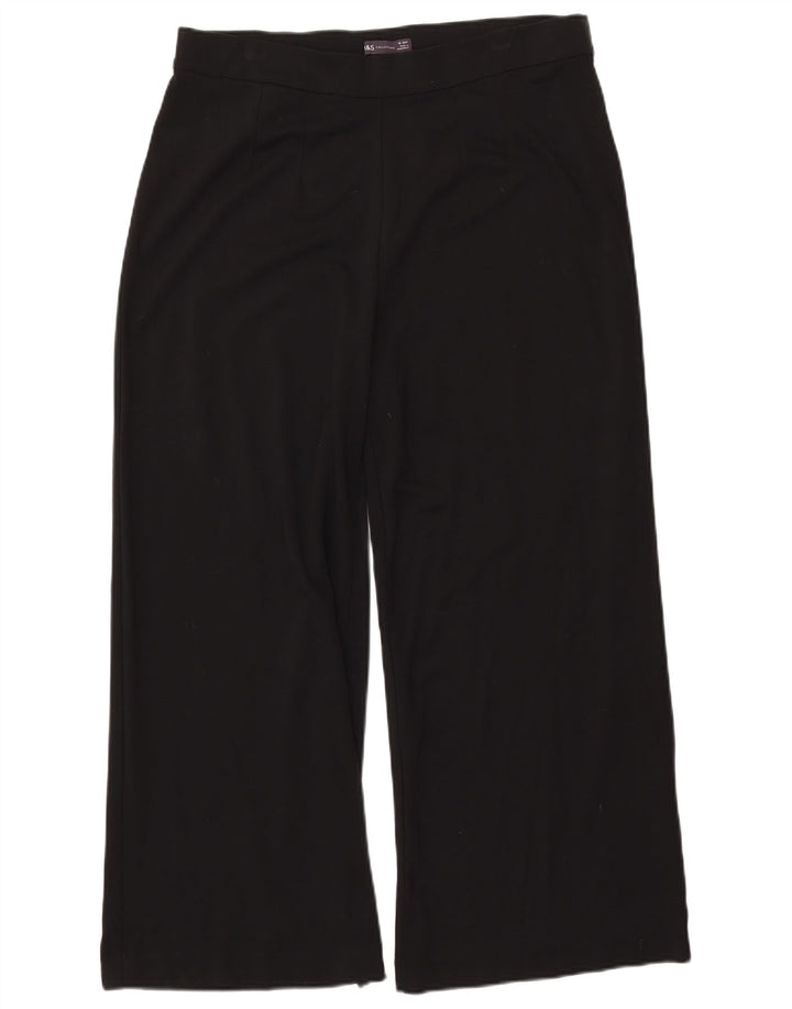 MARKS & SPENCER Womens High Waist Casual Trousers UK 18 XL W34 L27 Black