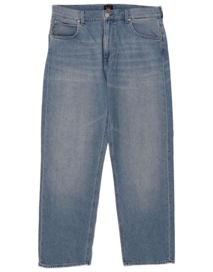 Lee Womens Straight Jeans W34 L29 Blue Cotton