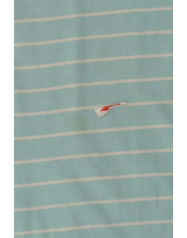 Patagonia Womens Top 3/4 Sleeve UK 14 Medium Blue Striped Cotton