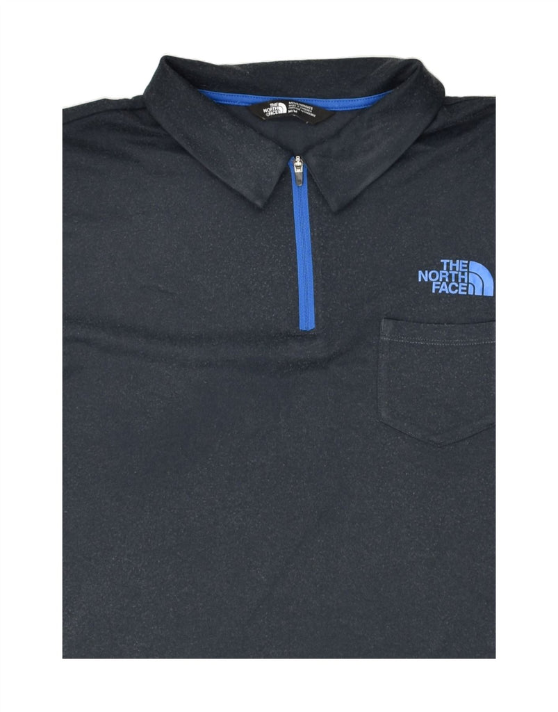 THE NORTH FACE Mens Polo Shirt Medium Navy Blue Polyester | Vintage The North Face | Thrift | Second-Hand The North Face | Used Clothing | Messina Hembry 