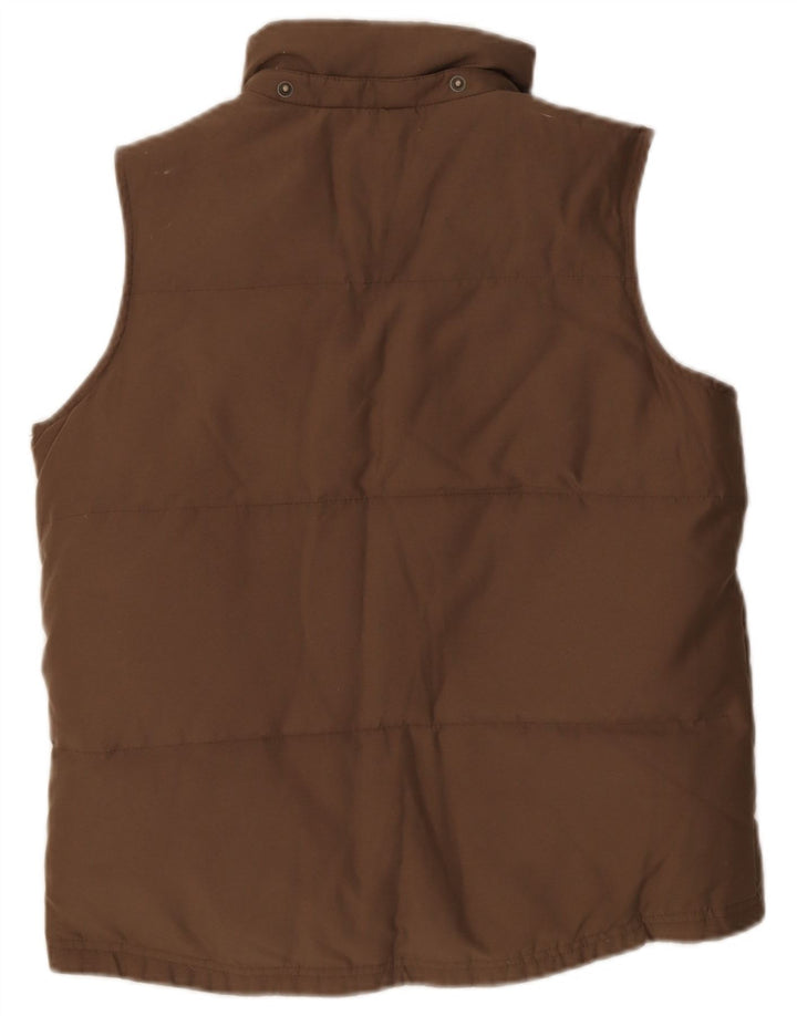 Crew Clothing Womens Padded Gilet UK 8 Small Brown Polyester