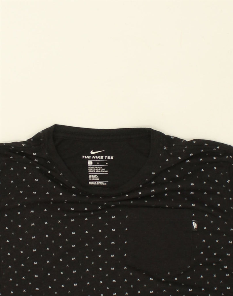 NIKE Mens T-Shirt Top Medium Black Polyester | Vintage Nike | Thrift | Second-Hand Nike | Used Clothing | Messina Hembry 