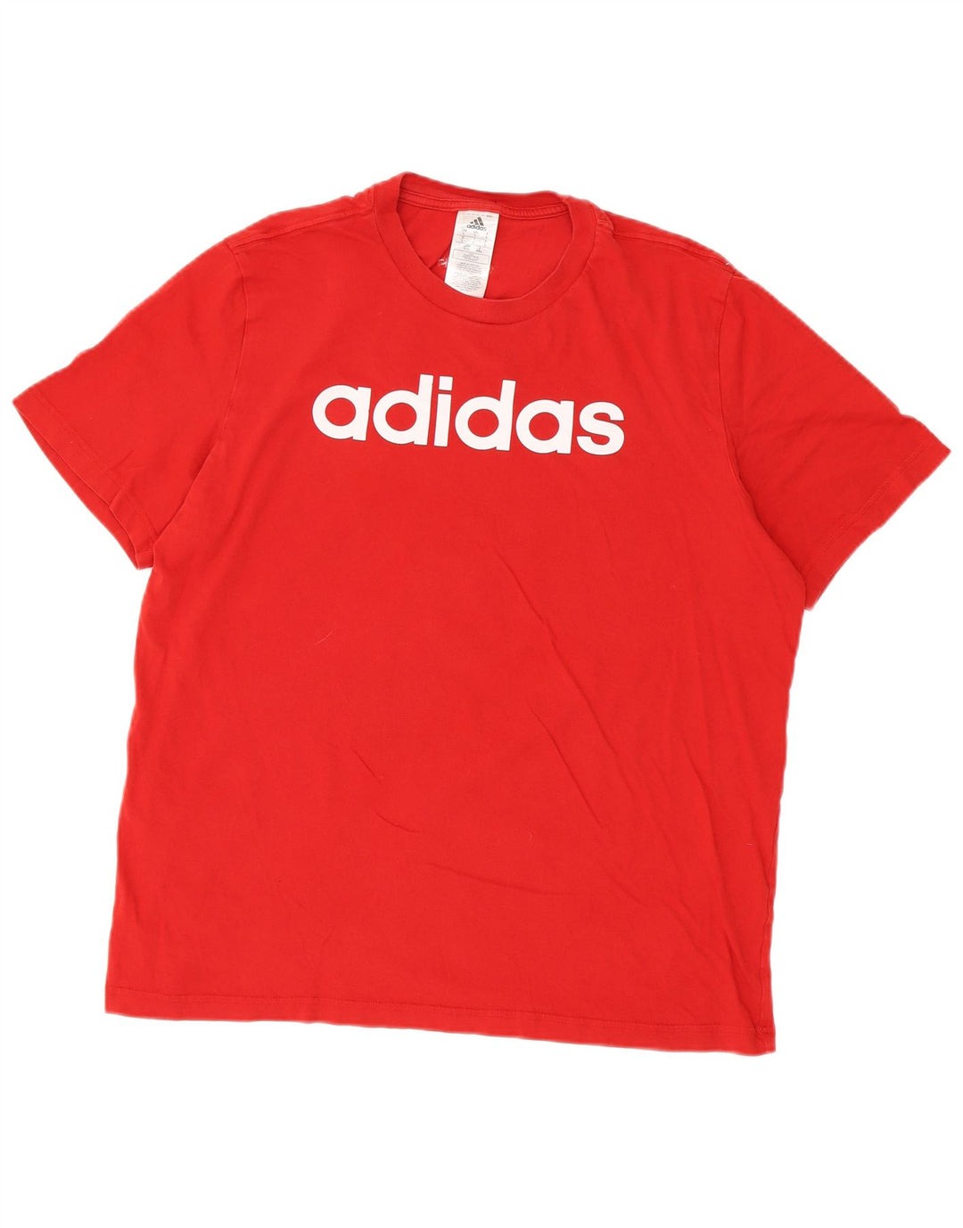 Adidas Mens Graphic T-Shirt Top Large Red Cotton