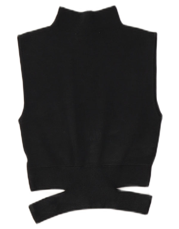 Zara Womens Sleeveless Knit Crop Top UK 10 Small Grey