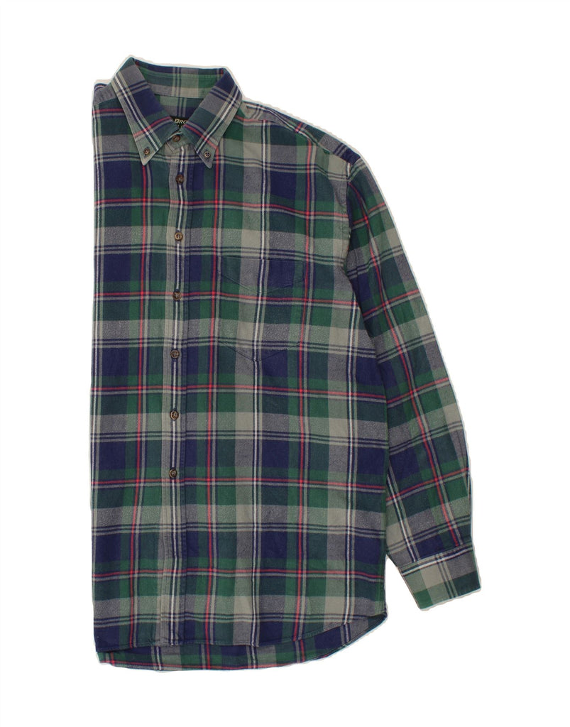 VINTAGE Mens Shirt XL Green Check Vintage Vintage and Second-Hand Vintage from Messina Hembry 