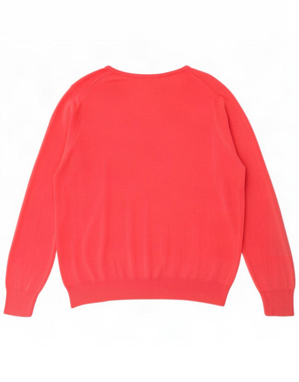 Marks & Spencer Womens Boat Neck Jumper Sweater UK 22 3XL Pink Acrylic