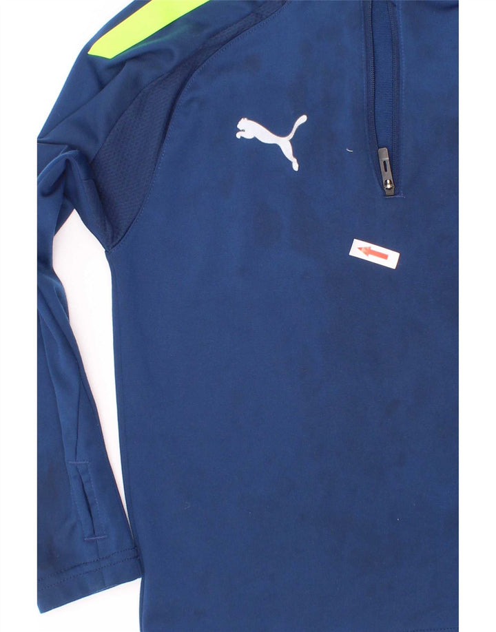 Puma Boys Zip Neck Pullover Tracksuit Top 5-6 Years Blue