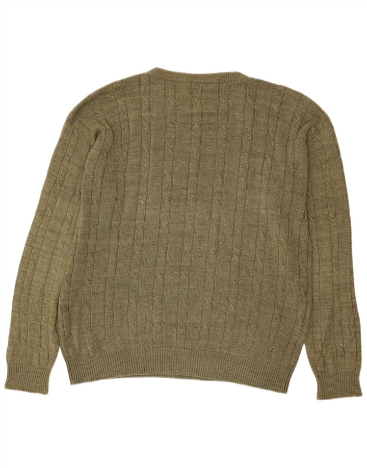 MC Gregor Mens Crew Neck Jumper Sweater Medium Khaki