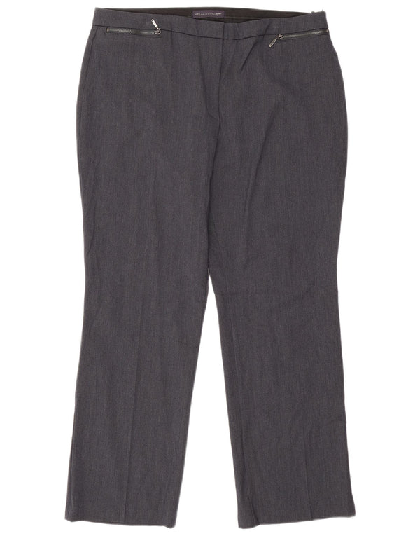 Marks & Spencer Womens Straight Casual Trousers UK 16 Large W36 L28 Blue