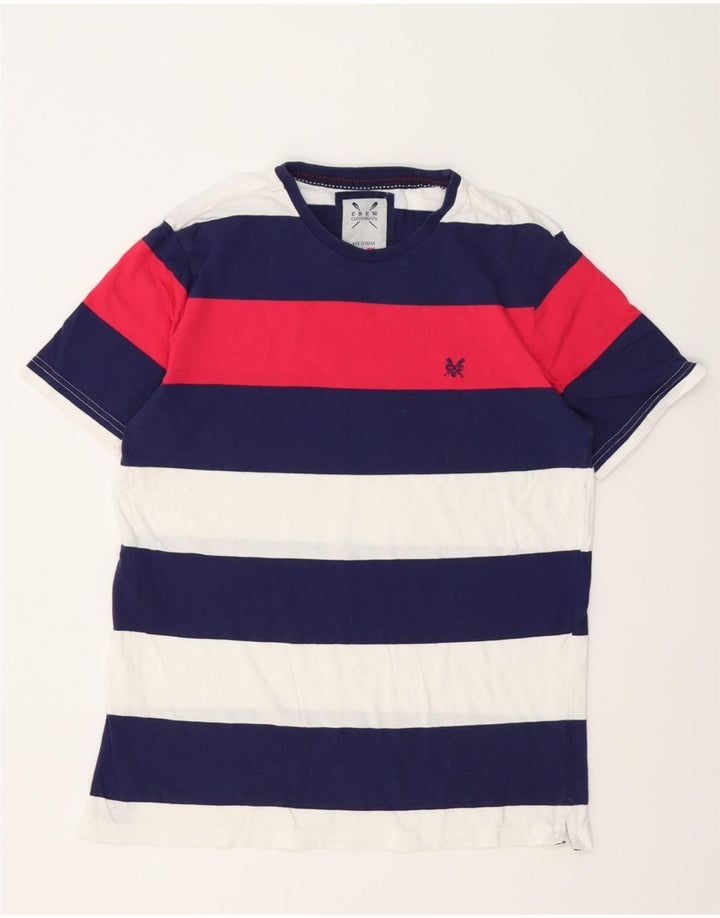 Crew Clothing Mens T-Shirt Top Medium Multicoloured Striped Cotton