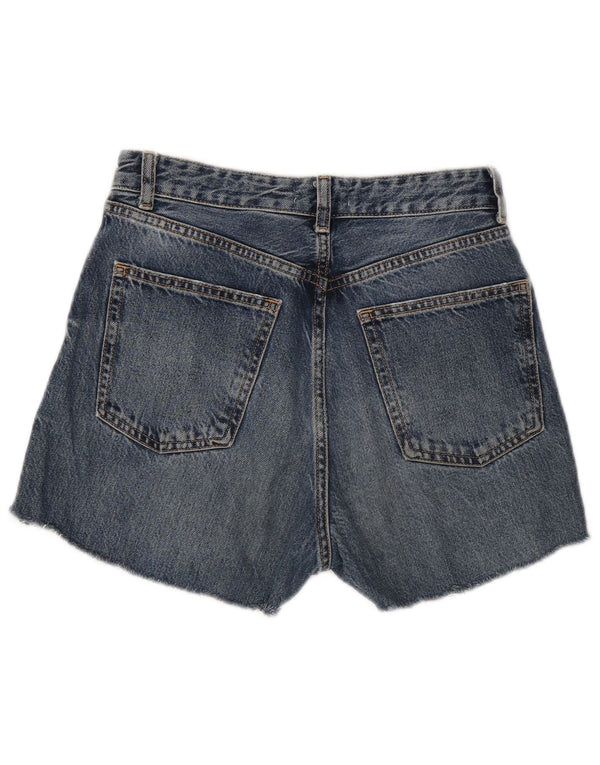 Zara Womens Denim Shorts EU 38 Small W28 Navy Blue Cotton