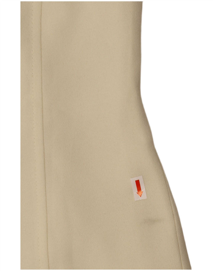 Marella Womens Sleeveless Sheath Dress UK 8 Small Off White Polyester